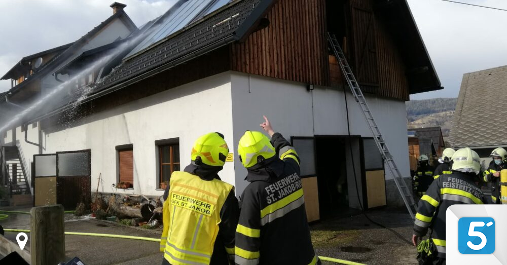 Funkenschlag L Ste Dachstuhlbrand In Suetschach Aus In Feistritz Im